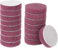 HARFINGTON 16pcs Scrubber Scouring Pads 500 Grits 2 Inch Drill Power Brush Hoop and Loop Surface Conditioning Disc Drill Scuffing Disc Scrub Pads for Home Kitchen Cleaning, Red