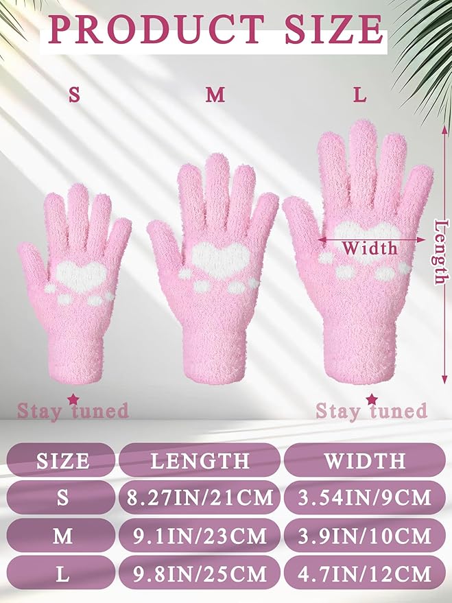 Patelai 3 Pairs Microfiber Plant Dusting Gloves Leaf Cleaning Gloves for Indoor Plants, Blinds, Furniture, House (Green,Pink,Grass Green,Medium)