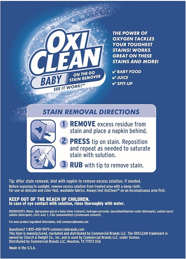 OxiClean Versatile Stain Remover Baby Stain Soaker, 3 lb
