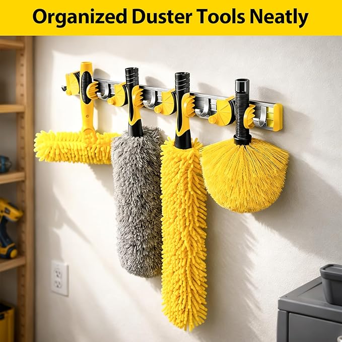 30 Foot High Ceiling Duster Kits with 4.7-24ft Heavy Duty Extension Pole, High Reach Duster for Cleaning,Microfiber Feather Duster,Cobweb Duster,Ceiling Fan Duster,Window Squeegee & Cleaner