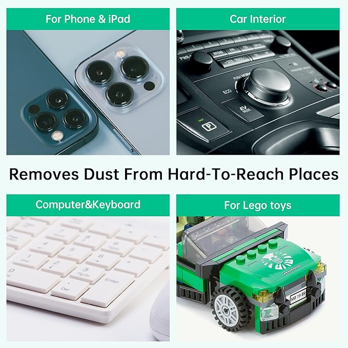 iDuster Compressed Canned Air Duster - 2 PCS Disposable Compressed Air Duster Can Cleaning for Computer,Keyboard, Jewelry, Car and Cellphone, 10oz