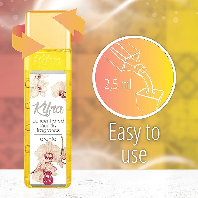 KIFRA ORCHID Concentrated Laundry Fragrance 6.76 Fl Oz 200ml 80 Washing Cycles