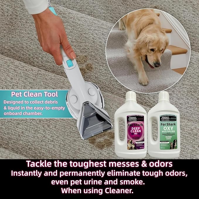 1L Stain & Odor Remover, Carpet Cleaner. Compatible With Shark All Upright And Compact Deep Carpet Cleaners(2 PCS)