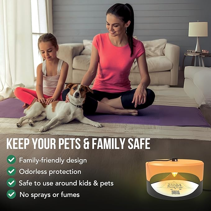 ASPECTEK Sticky Dome™ Flea Trap, Odorless Glue Trap with 2 Sticky Discs, Effective Bed Bug Killer and Flea and Tick Treatment, Indoor Insect Trap for Bugs, 2 Packs in Orange and Dark Gray