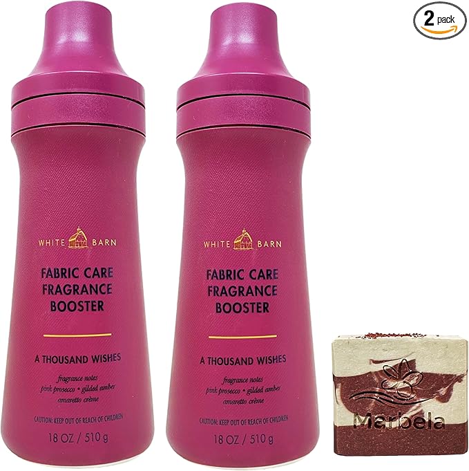 Bath & Body Works A Thousand Wishes 2 Fabric Care Fragrance Boosters with a Cherry On Top Bar Soap