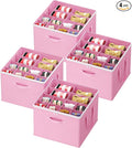 Lifewit 4 Pack Shoe Storage Organizer for Closet, Large Shoe Box Storage Containers with Clear Cover, Foldable Storage Bins Fit for Boots Fits 48-64 Pairs (Each 12-16 Pairs) Pink