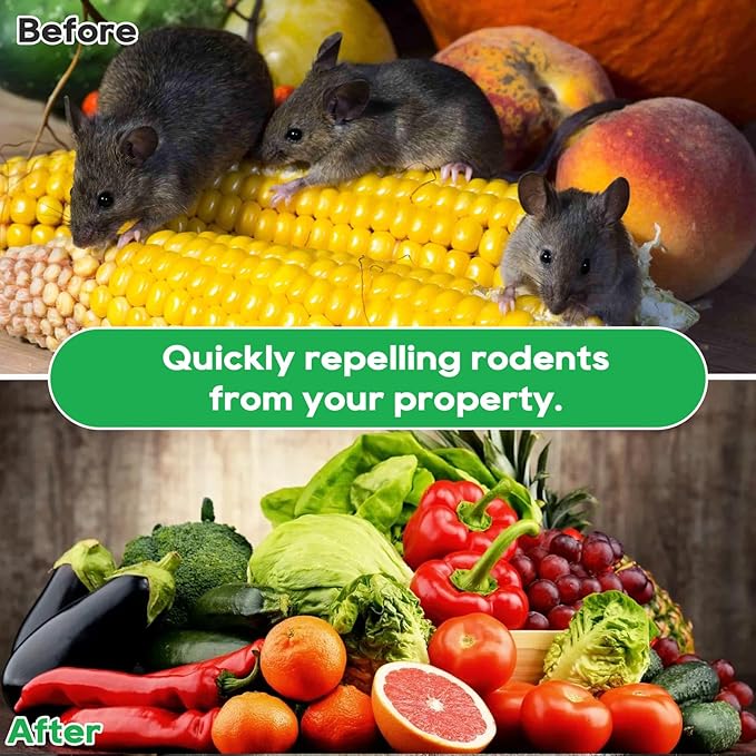 26 Pack Peppermint Oil Mice Repellent Balls, Natural Rodent & Spider Deterrent for Indoor Outdoor Use, Drive Away Mice, Rats, Squirrels, Roaches, Safe for Pets & Family, for Home, Kitchen, Garage, Car