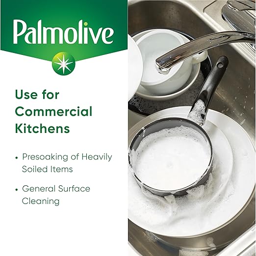 PALMOLIVE Professional Dishwashing Liquid, Dish Soap, Dish Liquid Soap, Phosphate Free, pH Balanced, Dishwasher Cleaner, 5 Gallon Bucket (Part Number: 204917), 10035110049172