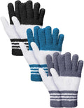 Patelai 3 Pairs Microfiber Plant Dusting Gloves Leaf Cleaning Gloves for Indoor Plants, Blinds, Furniture, House (Black,Dark Blue,Gray,Medium)
