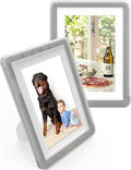 5x7 Picture Frame, Clear Acrylic Photo Frame with White Mat for 4x6 Photos, One-Piece Shatterproof Tool-Free Design, UV-Resistant Waterproof Tabletop Frame for Home Office Decor with 10-Year Warranty