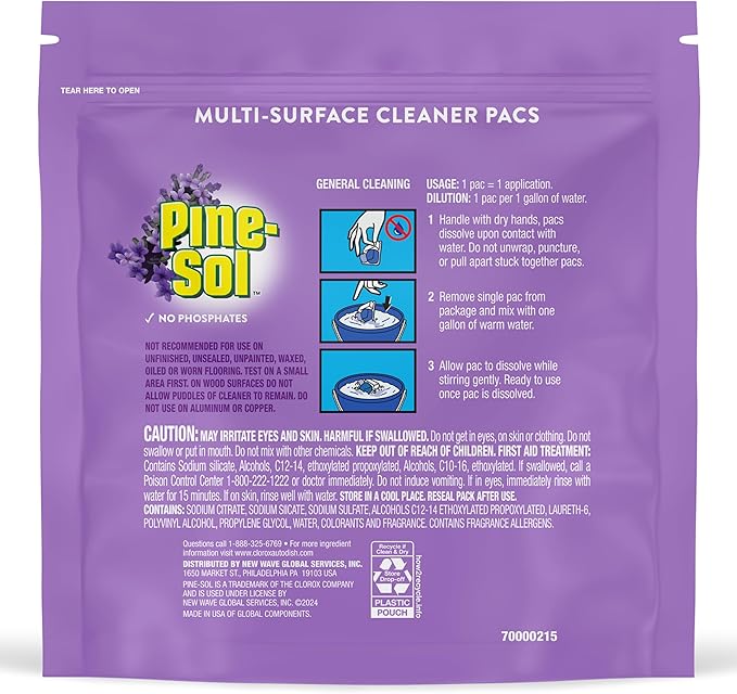 Pine-Sol Ultra+ All Purpose Cleaner Pacs Lavender Scent - 12 Count