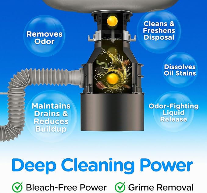 COMPAC HOME Plink Garbage Disposal Cleaner and Deodorizer, Air Fresheners for Garbage Disposal, Simply Fresh Scent, Home Cleaning Products for Kitchen Sink and Clogged Drains, 20 Count (Pack of 1)
