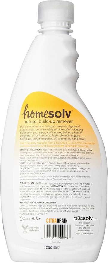Enzyme Drain Cleaner and Deodorizer - Breaks Down Grease Build Up, Eliminating Odors and Smells, Septic Safe, Non-Caustic Sink Drain and Garbage Disposal Cleaner (22 Fl Oz 6 Pack)