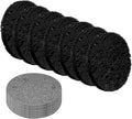 uxcell 20Pcs Cellulose Sponges, Round Kitchen Clean Sponges Non-Scratch Compressed Dish Scrubber for Kitchen Household Cookware Bathroom Cleaning & DIY, Black