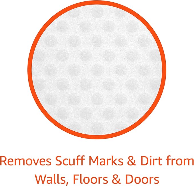 Amazon Basics Extra Durable Cleaning Erasers, Removes Scuff Marks and Dirt from Walls, Floors and Doors, 2 Packs of 7