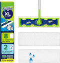 Swiffer Sweep + Mop XL, Broom & Mop Alternative, Floor Cleaner for Dirt, Dust, Hair, All Purpose Cleaning Tool for Home, Bathroom, Kitchen, Set Includes 1 XL Sweeper 8 XL Dry Pads 2 XL Wet Pads Fresh