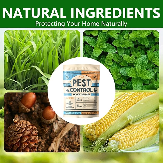 Pest Control Pouches, Mosquito Repellent, Repellent for Mice.Rats. Ants. Cockroaches. Moths and Other pests, Peppermint Oil, Mouse Repellent,Rat Repellent for House (10p)
