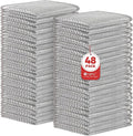 Orighty Multipurpose Wire Dishwashing Rag, 48 Pcs Non-Scratch Wire Dish Cloths for Wet and Dry, Reusable Steel Scrubber Dish Rags for Kitchen, Cookware, Stove Cleaning, 7"x8", Silver