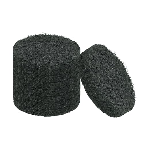 uxcell 8Pcs Scrubber Scouring Pad, 2 Inch 1000 Grits Drill Power Brush Hoop and Loop Scrub Pads Discs Polishing Pad for Household Furniture Automotive Cleaning, Gray