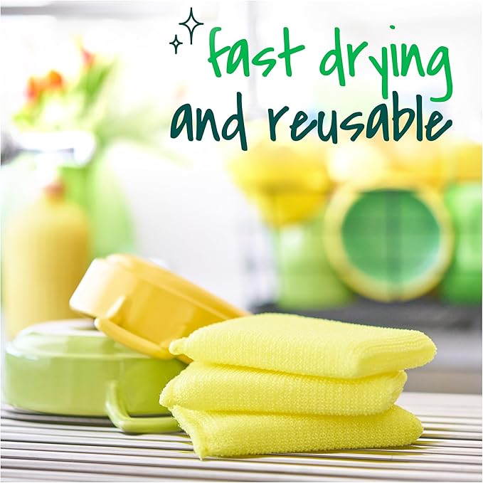 Scotch-Brite Dobie Pads, Dobie Sponge for All Purpose Cleaning of Kitchen, Bathroom, and Household, Non Scratch Dobie Cleaning Pads Safe for Non-Stick Cookware, 24 Dobie Pads