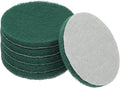 Power Scrub Pads, Scrubbing Pads 400 Grits Scouring Discs - Fitting for (Home Kitchen Cleaning - Drill Attachment - Scrubber Replacement) 6 Pcs & 5 Inch & Dark Green