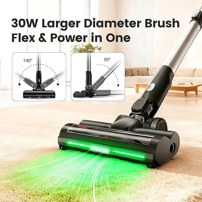 soges Auto-Empty & Self-Charging Cordless Stick Vacuum Cleaner with HEPA Enclosed Barrier System, Lightweight Handheld for Pet Hair, Carpets, Hard Floors, Up to 45 Min Runtime, Charging Dock Included