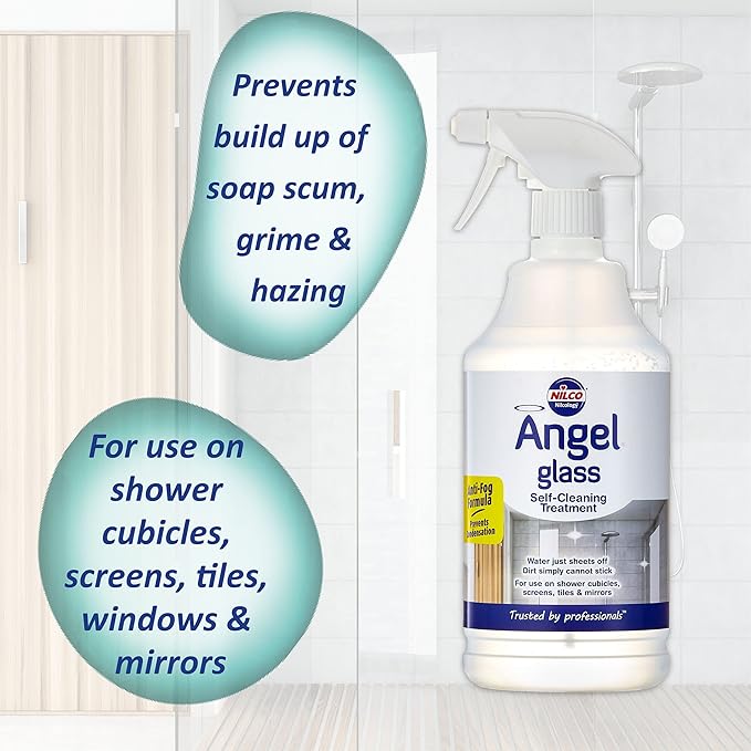 Nilco Angel Glass, Self Cleaning High Shine Glass Treatment, 70 Fl Oz