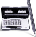 Precision Electric Screwdriver Set - USB Rechargeable Mini Screw Driver with LED Light, 60 Magnetic Bits, 2 Speed Settings, Carry Case - Tool Kit for Electronics, Laptop, Phone, Watch, Glasses