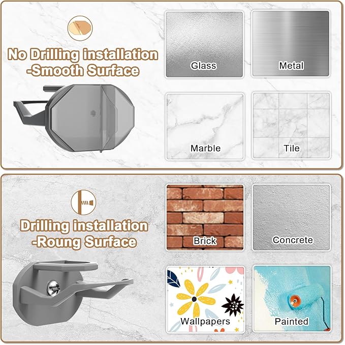 36 Pack Adhesive Hat Hooks for Wall, Super Strong Hat Rack for Baseball Caps, Hat Organizer Display for Home Decor, Hat Hangers Holder for Wall, Door, Closet, No Drilling - USA Patented (Gray)