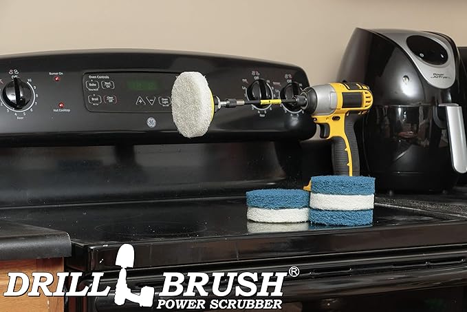 Drill Brush - Drill Attachment - Bathroom - Power Scrubber Pads - Cleaning Pads - Bath - Shower Door - Scouring Pad Kit - Bath Mat - Bathroom Sink - Shower Cleaner - Vinyl Flooring - Scrub Pads