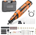 VEVOR 136-Piece Cordless Rotary Tool Kit, DC8V Portable Mini Power Rotary Tool, 5 Speeds 5000-30000RPM Multi-Purpose DIY Tools for Engraving, Sanding, Polishing, Carving, Grinding, Cutting, DIY Craft