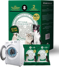 SEMECH by Seedshub Pet Hair Dissolver for Washing Machine-2 Sachets, 96.7% Hair Dissolution, Dog & Cat Hair Remover, Removes Odors & Residue, HE Compatible for Front & Top Load Washers, Septic Safe