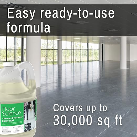 Diversey Floor Science CBD540458 Professional Cleaner and Restorer Spray Buff, Cleans & Shines with Citrus Scent, Ready-to-Use, 1-Gallon