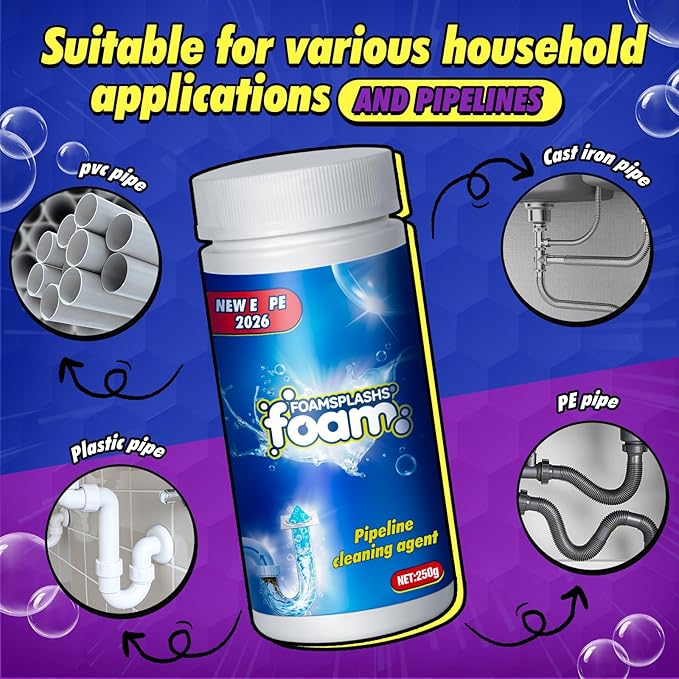 Drain Clog Remover, Wild Tornado Sink and Drain Cleaner, Pipe Dredging Agent, Sink & Toilet Clog Remover, Mild Formula Cleaning for Kitchen & Bathroom Cleaning (7.5 FL OZ (Pack of 1), Unscented)