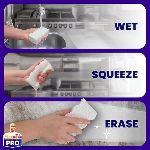 Mr. Clean PRO Magic Eraser Ultra Pro, Bulk Cleaning Sponges for Commercial Grease and Stain Removal, Heavy Duty (26 count)