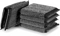 6 Pack Steel Wool Scrubber Sponges, Heavy Duty Stainless Steel Scouring Pads Reusable Non Scratch Metal Sponges Hand-Friendly Kitchen Cleaning Tool for Pots and Pans Tough Grease & Grime (Black)