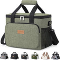 Lifewit Medium Lunch Bag, Insulated Lunch Box, Soft Cooler Cooling Tote for Adult Men Women, Dark Green 12-Can (9L)