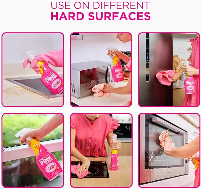 Stardrops The Pink Stuff Miracle Cleaning Bundle – Multi-Purpose Paste, Spray & Cream Cleaner (3-Pack) – Tough on Stains, Gentle on Surfaces