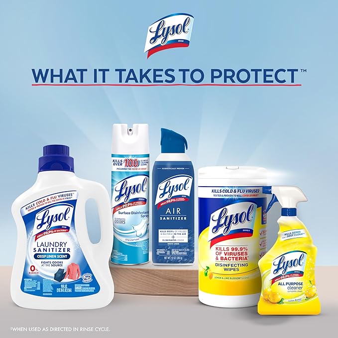 Lysol Tough Odor Eliminator Laundry Sanitizer Additive, Sanitizing Liquid for Gym Clothes and Activewear, 0% Bleach, Eliminates Odor Causing Bacteria, 90oz