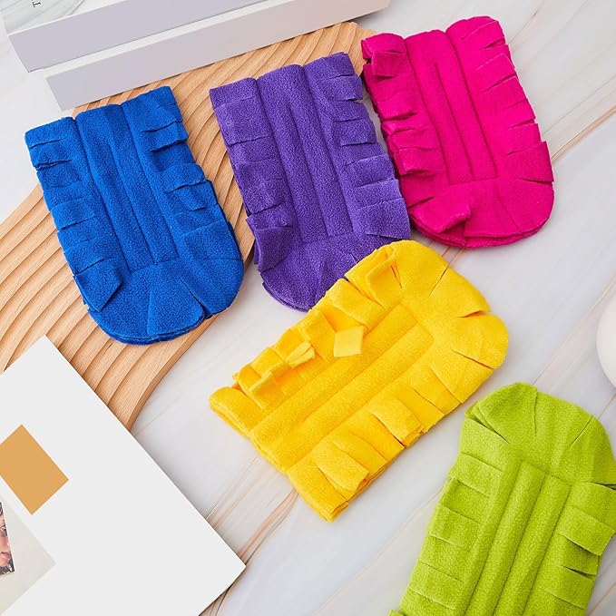 Zubebe 15 Pcs Duster Refill Reusable Fleece Duster Refills Feather Flat Dusters Multi Surface Washable Cleaning Pads Tools for Home, Blinds, Car, Pet, Furniture, Fans (Dark Color)