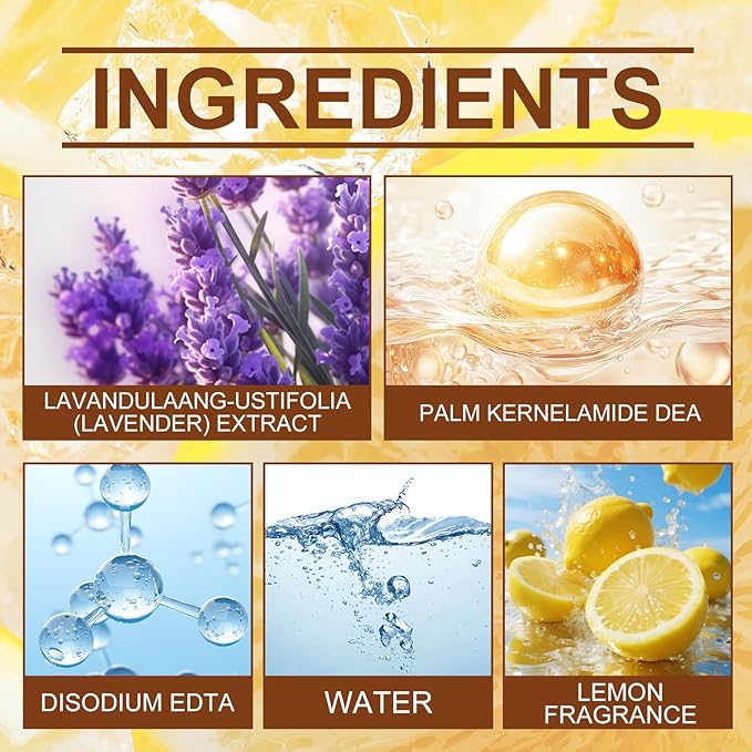 Natural High Scented Mop Soap for Floor Cleaning,Highly Scented Luxury Floor Cleaner Concentrate,Bright Lemon Scent,for Kitchen,Bathroom & Surfaces 120ML
