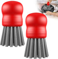 Mini Dish Brush for Cleaning Chicken Shredder, Palm Brush Dish Scrubber with Ergonomic Grip, Kitchen Brush for Washing Dishes, Pans, Pots, Sink (2, Red)