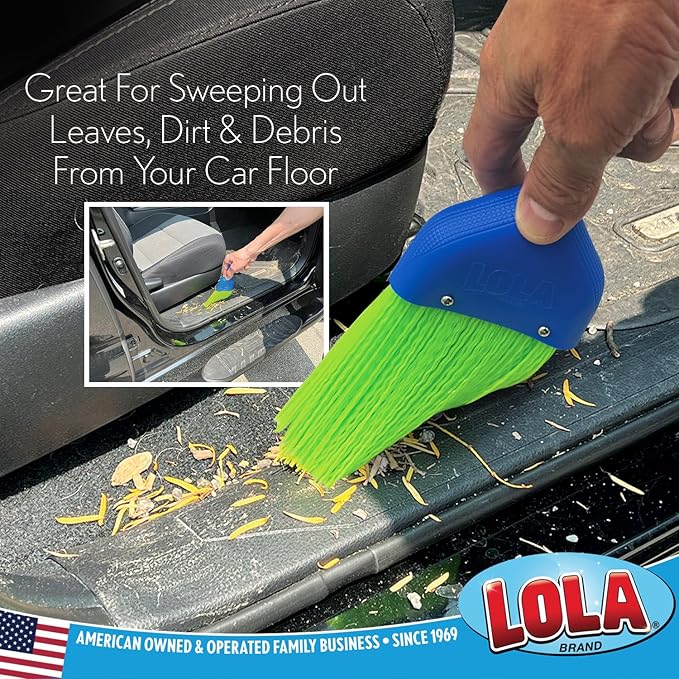 LOLA Whisk Broom, Hand Brush, 72 Pack Durable Bristles, Whisks Away Dirt & Debris, Compact, Hang Hole for Easy Storage, Indoor/Outdoor