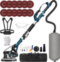 GEVEELIFE Drywall Sander, 880W 7.33A Electric Drywall Sander with Vacuum Dust Collector, 5 Variable Speed 1000-2100RPM, LED Light, Foldable & Extendable Handle, 12 Sanding Discs