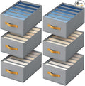 DIMJ Wardrobe Clothes Organizer - Foldable Drawer Organizers for Clothing, Fabric Clothes Organizer, Closet Organizers and Storage Boxes for Jeans, TShirt, Sweaters, Pants, Underwear, Legging
