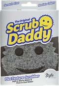 Scrub Daddy Smiling Scrubber, Grey - Scratch-Free Multipurpose Dish Sponge - BPA Free & Made with Polymer Foam - Stain & Odor Resistant Kitchen Sponge (1 Count)