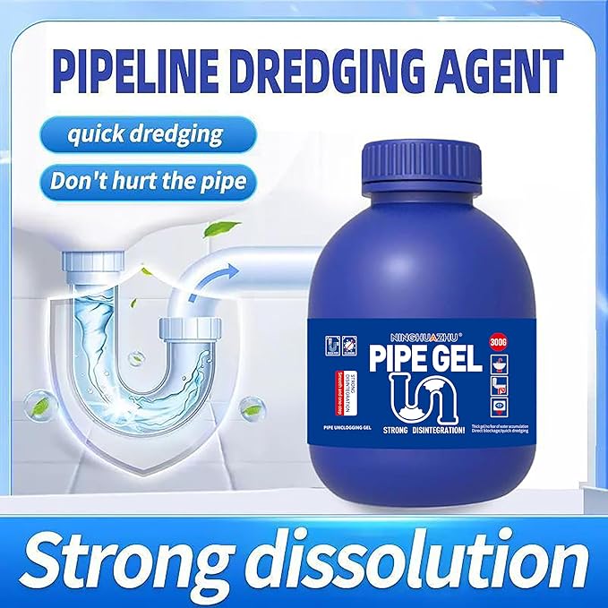 Professional Grade Drain Cleaner, Heavy Duty Pipe Unblocker for Kitchen Sink, Shower, Bathtub, Chemical Drain Opener (2)