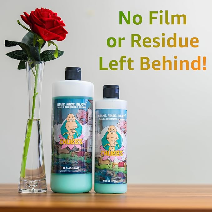 Chubbs Shake & Rinse Glass Cleaner - Cleans and Restores Within Minutes/Removes Tough, Hard-To-Reach Stains From Glassware | Perfect for Ceramic, Glass, & Metal | Restores Glass Back To New 16 Fl Oz
