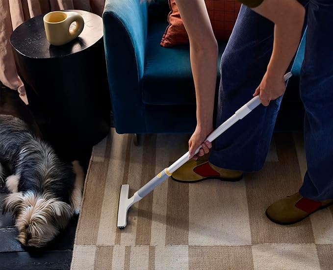 Joseph Joseph CleanTech Carpet Rake, 2-in-1 Manual Tool for Pet Hair & Deep Cleaning on Rugs and Carpet Edges