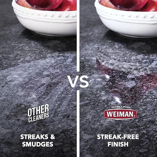 Weiman Disinfectant Granite Daily Clean & Shine - 12 fl oz (2 Pack) Safely Clean Disinfect and Shine Granite Marble Soapstone Quartz Quartzite Slate Limestone Corian Laminate Tile Countertop